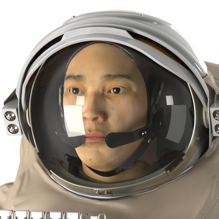 3D Chinese Astronaut Wearing Space Suit Haiying Rigged