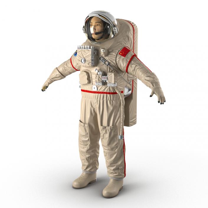 Chinese Astronaut Wearing Space Suit Haiying 3D model