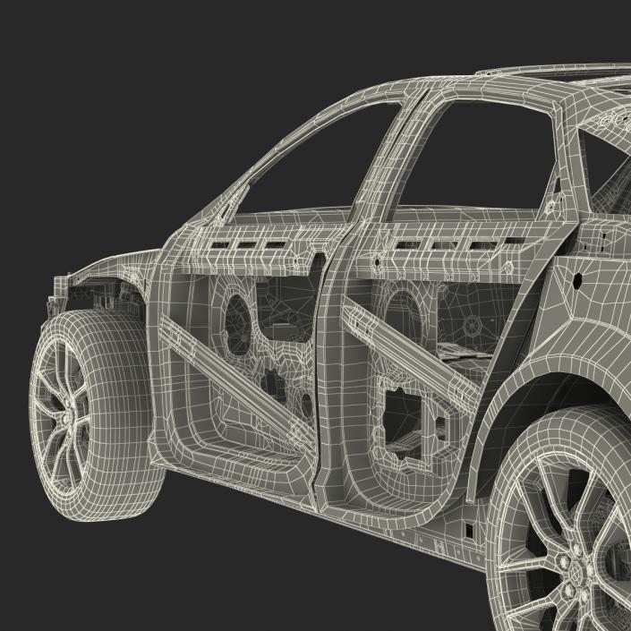 Car Frame with Chassis 2 3D model