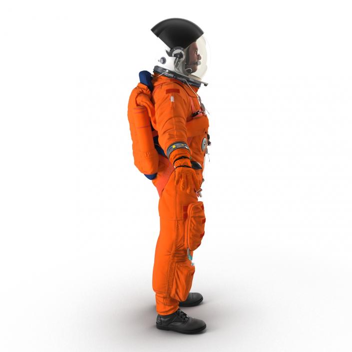 3D US Astronaut Wearing Advanced Crew Escape Suit ACES