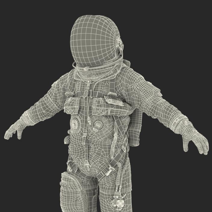3D model US Advanced Crew Escape Suit ACES Rigged