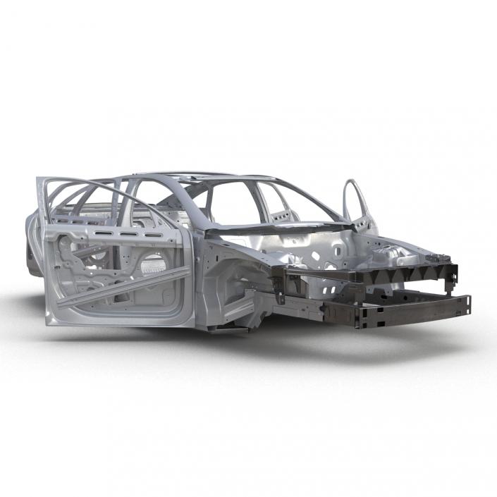 3D Car Frame 4 Rigged model