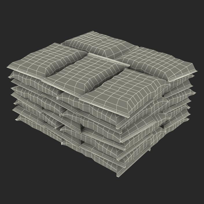 Cement Bags Stack 3D