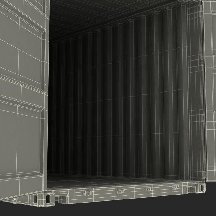 20 ft ISO Container Blue 3D model