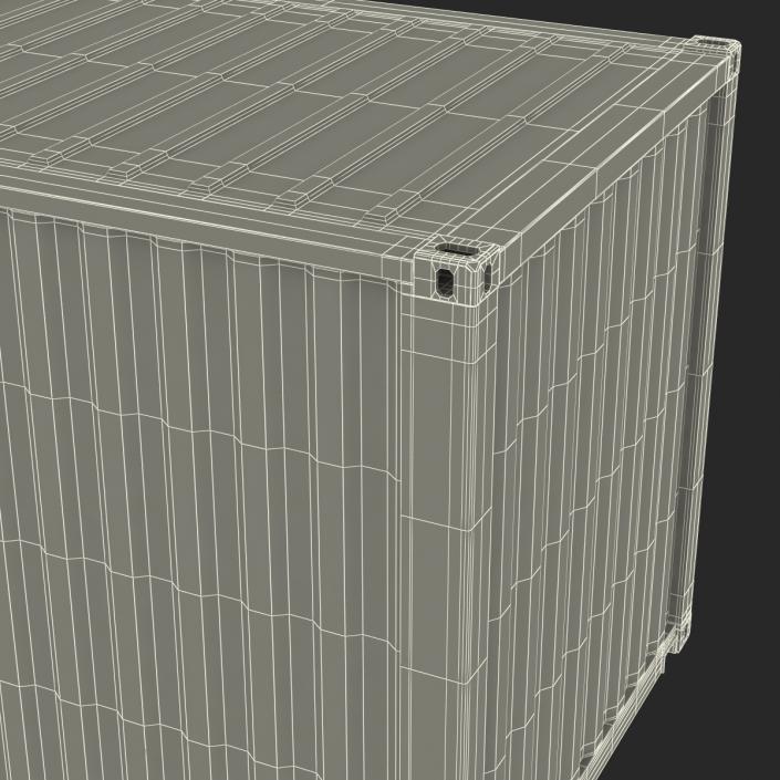 3D model 20 ft ISO Container Green