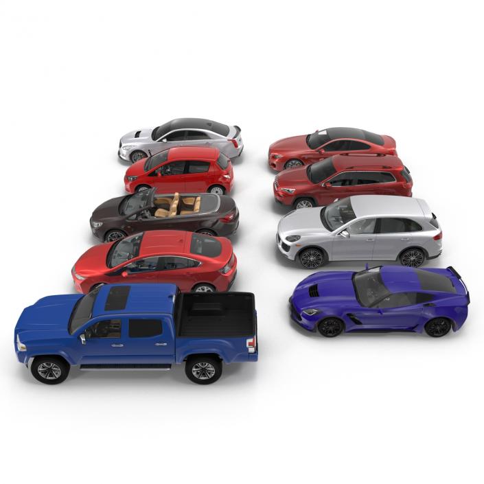 3D Generic Cars Collection model