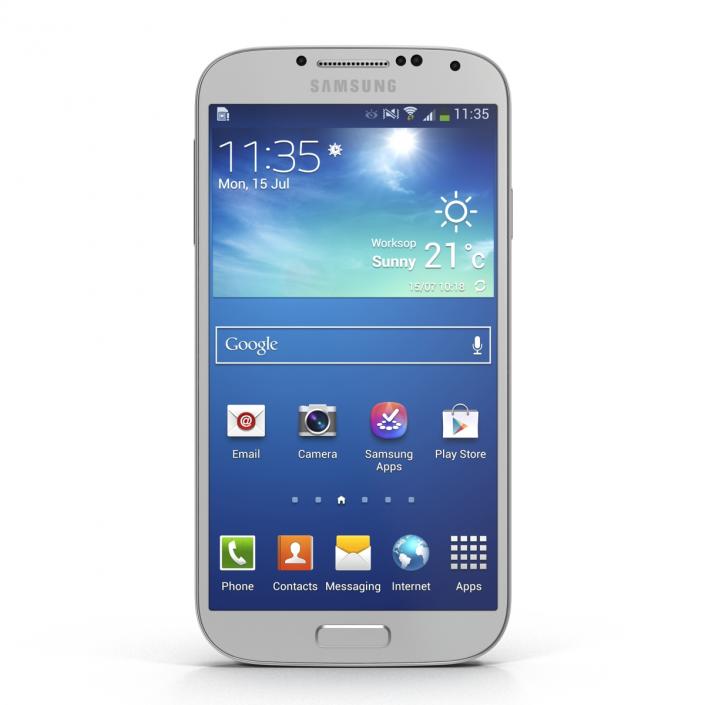 3D Samsung Galaxy S4 White model