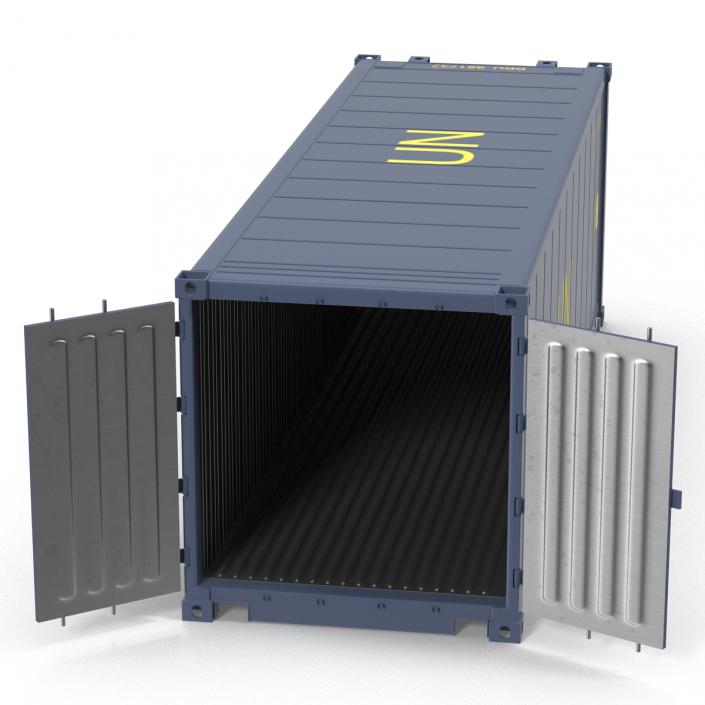 3D ISO Refrigerated Container Blue