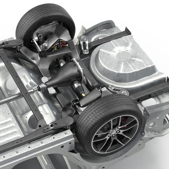 Car Frame with Chassis 3D