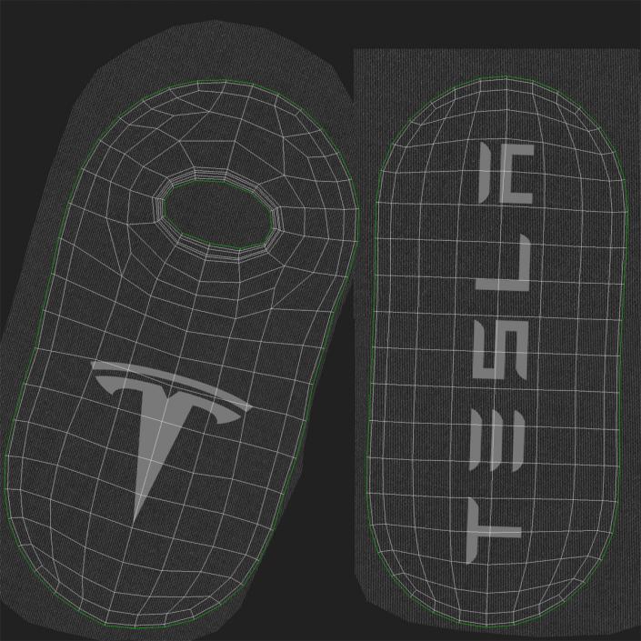 Tesla Key Fob Inside White Cover 3D