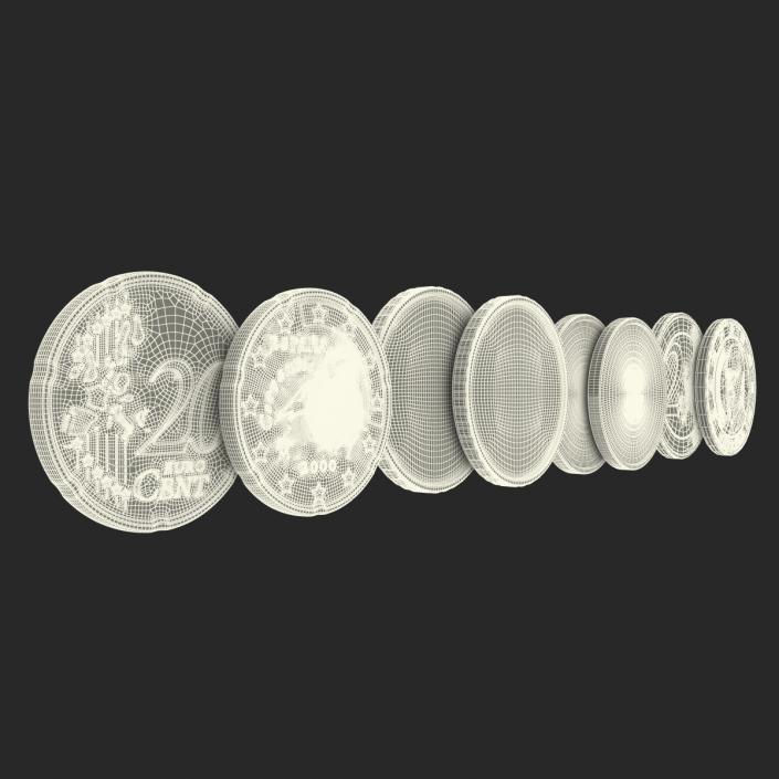 Spain Euro Coins 3D Models Collection 2 3D model