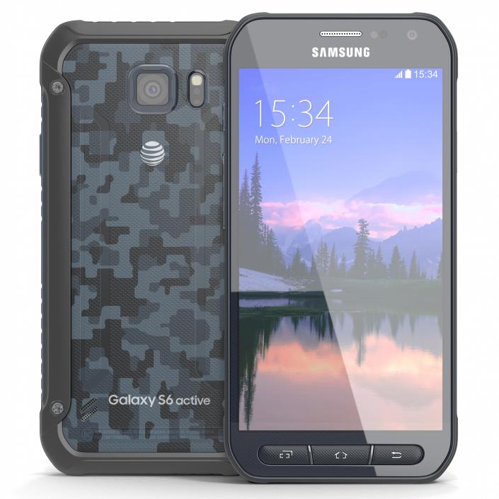 Samsung Galaxy S6 Active Blue 3D model
