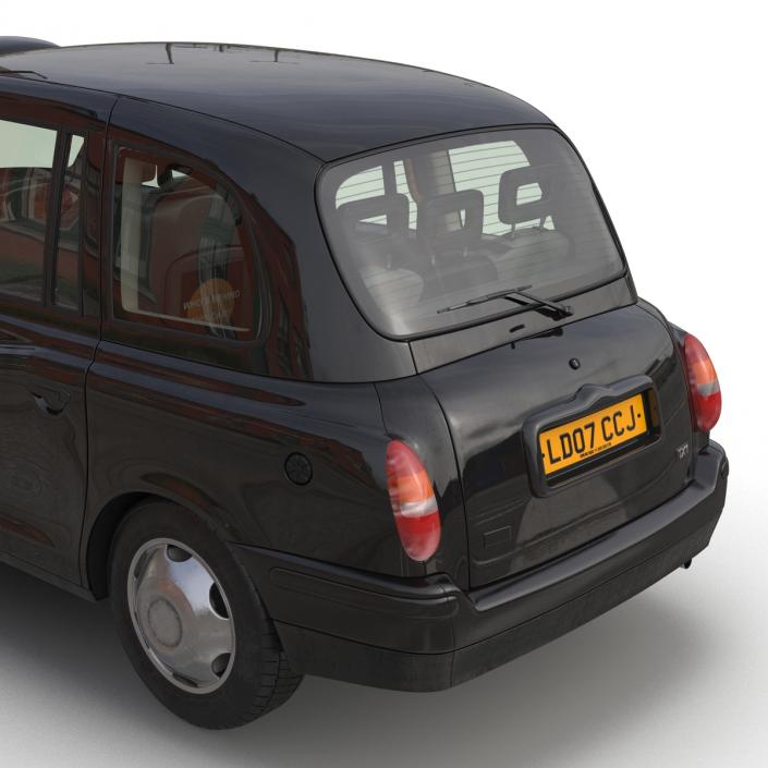 3D London Cab TX1 Rigged