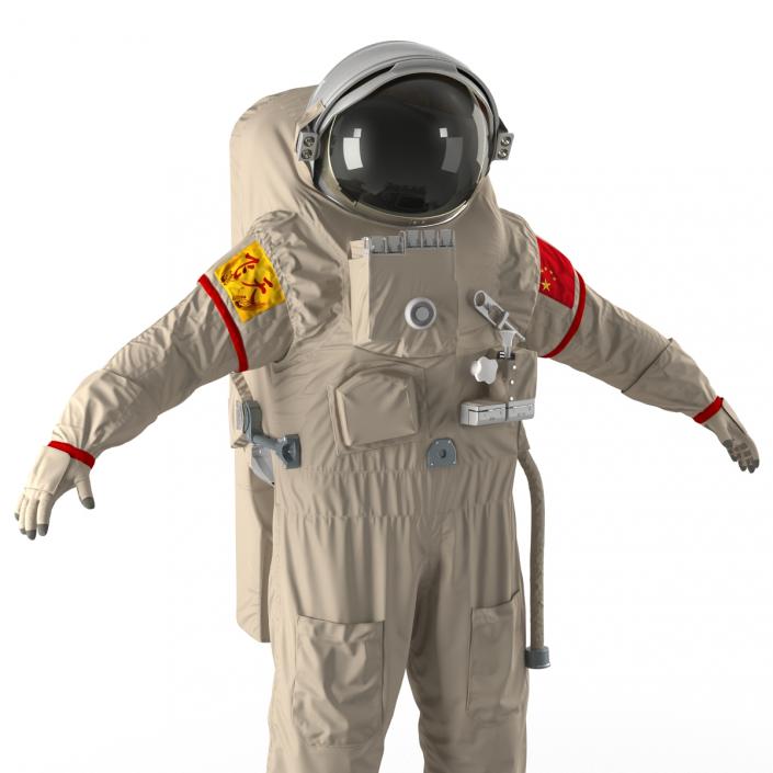 3D Chinese Space Suit Feitian Rigged model