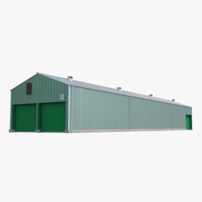3D Warehouse Building 4 Green