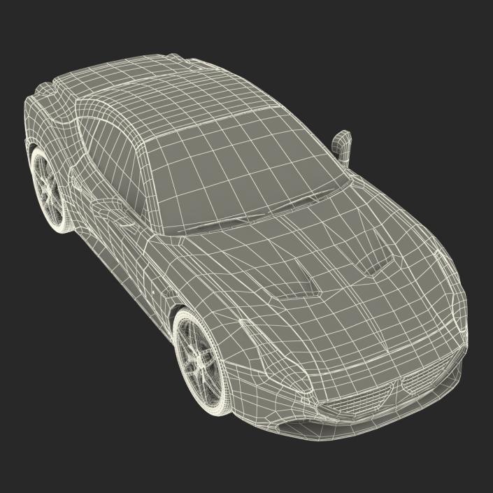 3D Generic Sport Car Simple Interior model