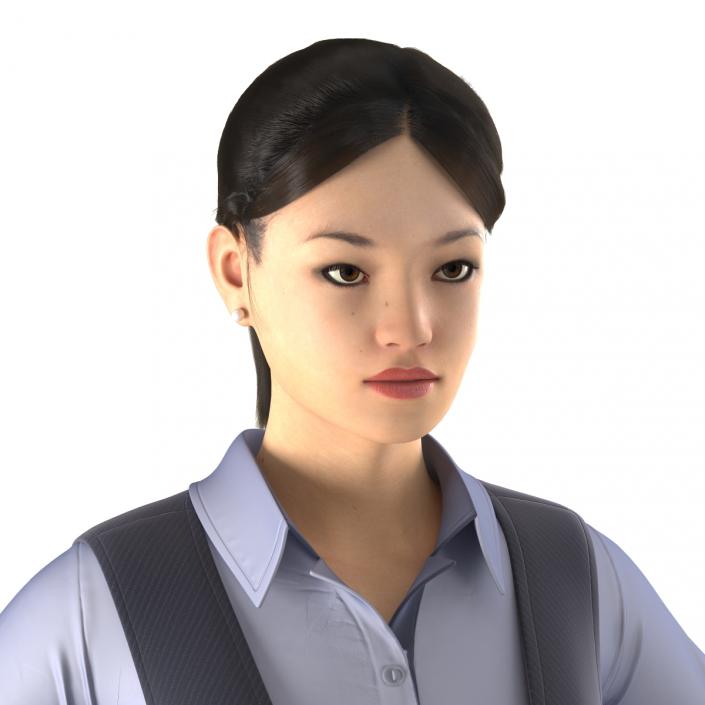 3D model Asian Business Woman