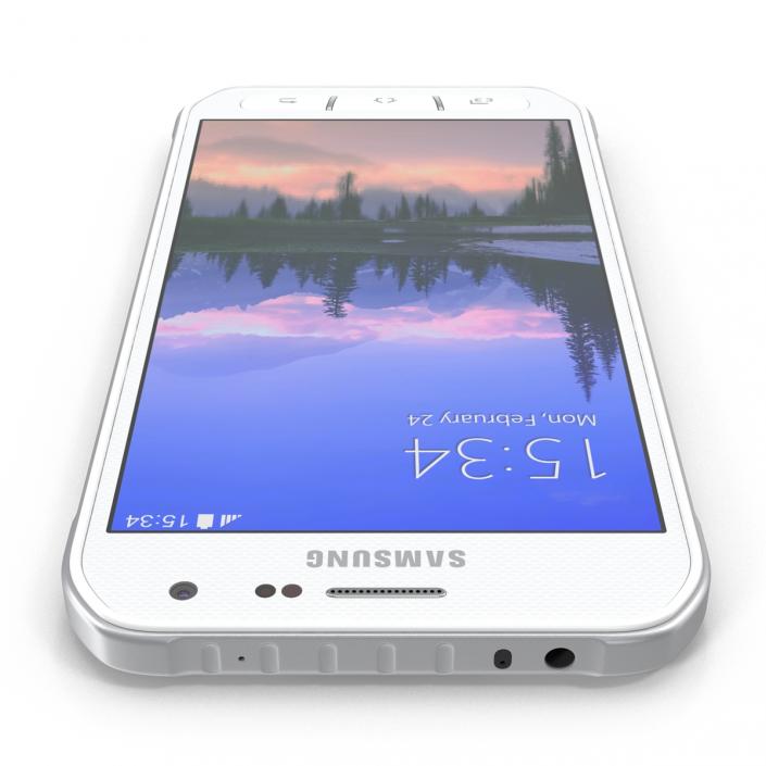 3D model Samsung Galaxy S6 Active White