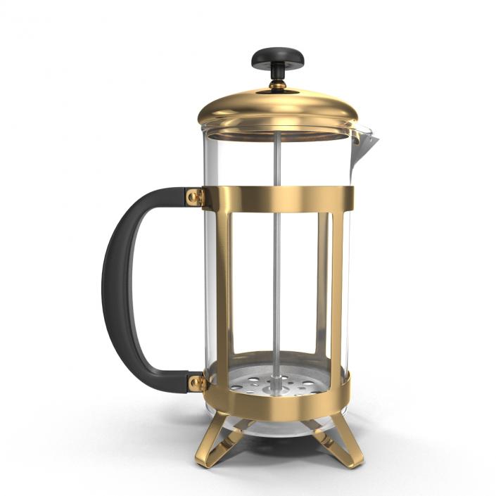 3D French Press Coffee Pot model