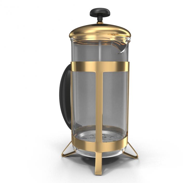 3D French Press Coffee Pot model