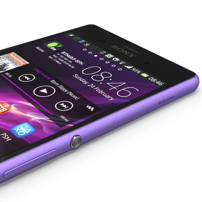 3D Sony Xperia Z3 Violet