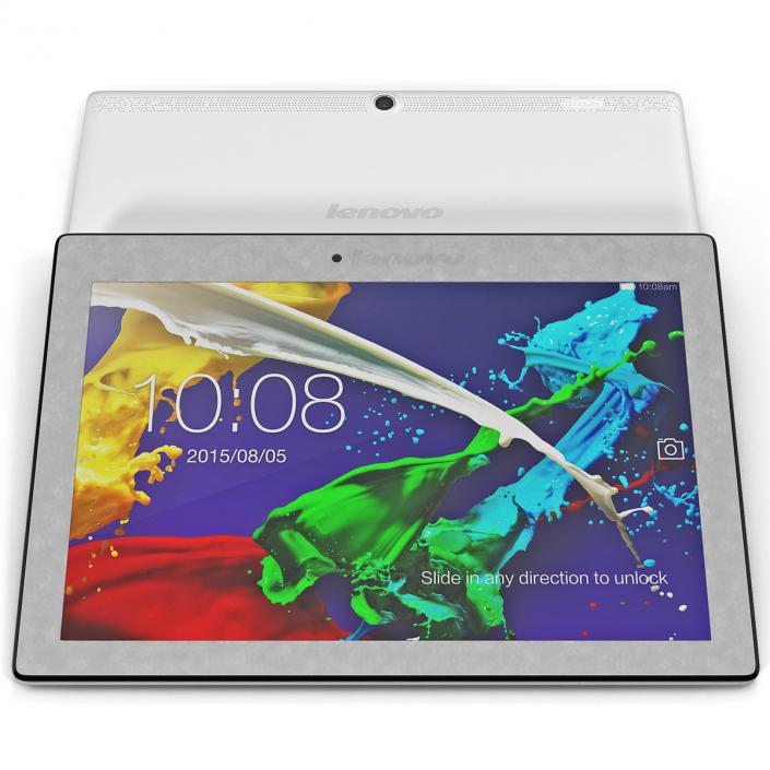 Tablet Lenovo Tab 2 A10 White 3D model