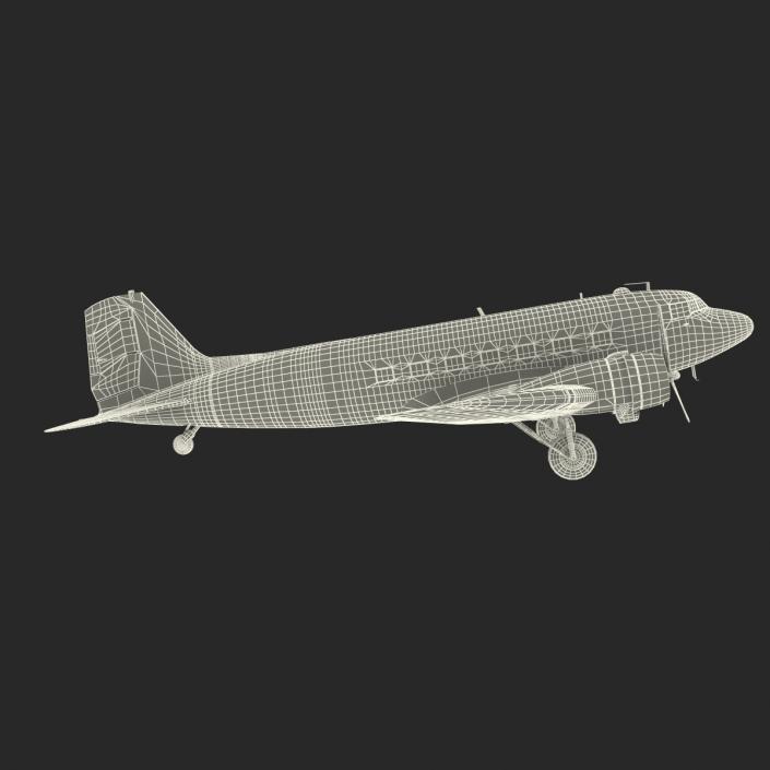 3D model Douglas DC-3 US Air Force