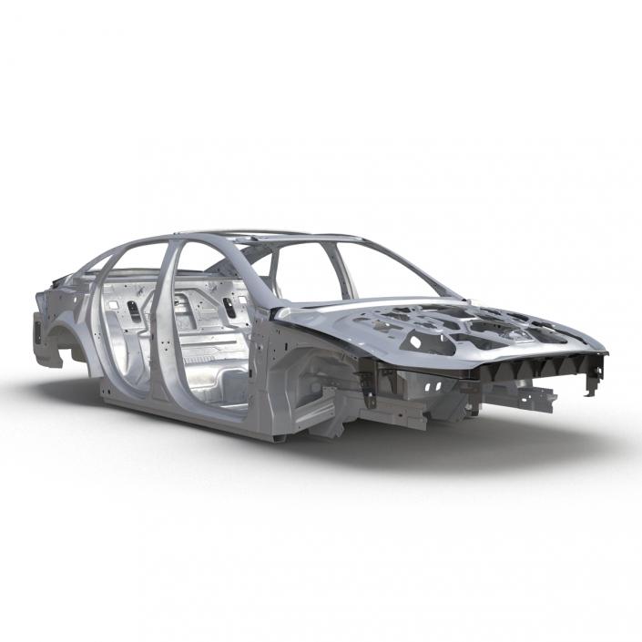 3D Car Frame 5 Rigged model
