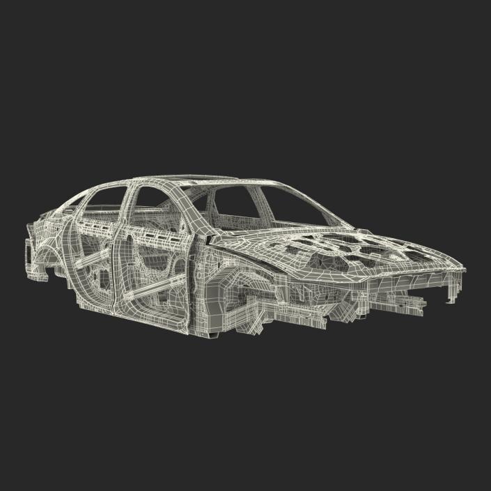 3D Car Frame 6 Rigged model