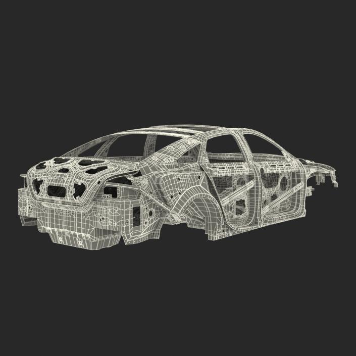 3D Car Frame 6 Rigged model