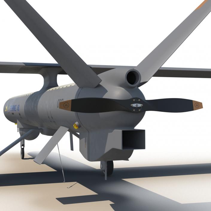 Elbit Hermes 450 Israel UAV Rigged 3D model