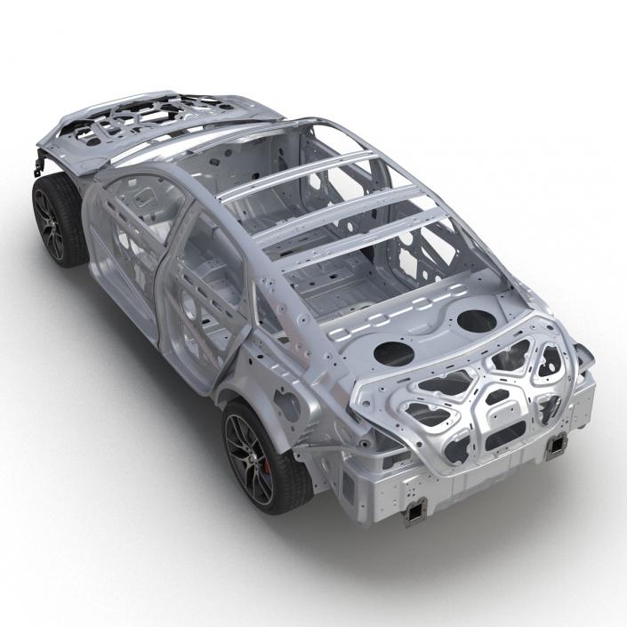 Car Frame with Chassis 3 3D model