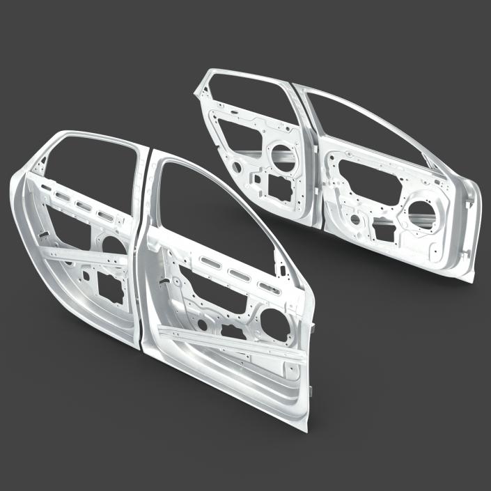 3D Car Door Frames 3D Model Rigged