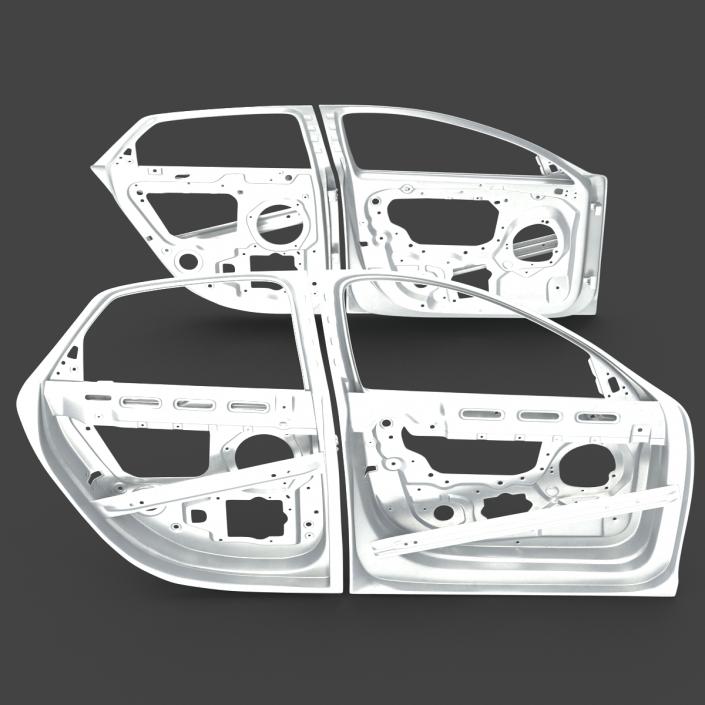 3D Car Door Frames 3D Model Rigged