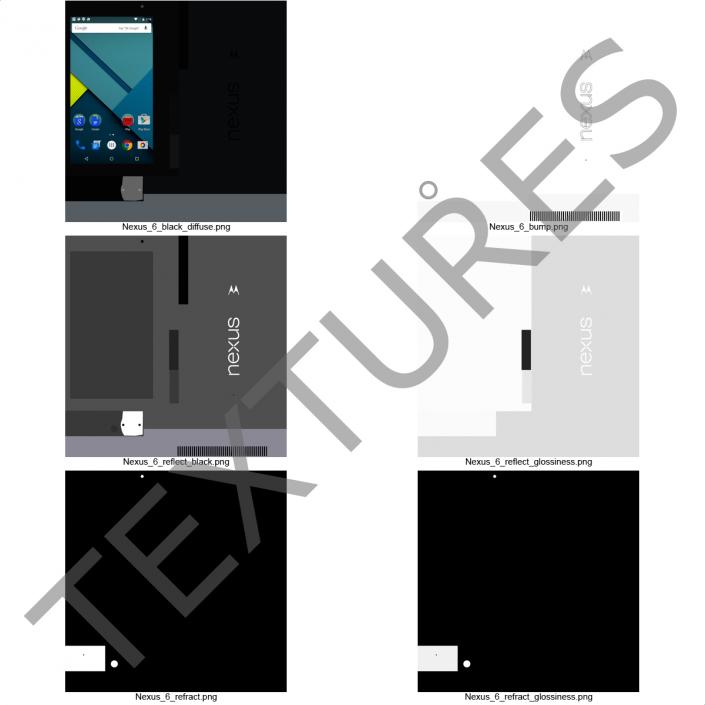 3D model Google Nexus 6 Black