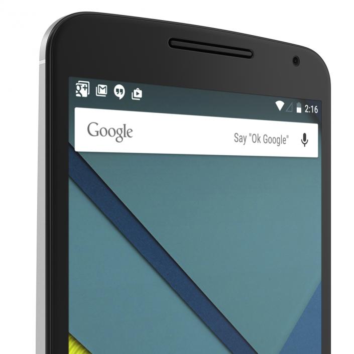 3D model Google Nexus 6 White