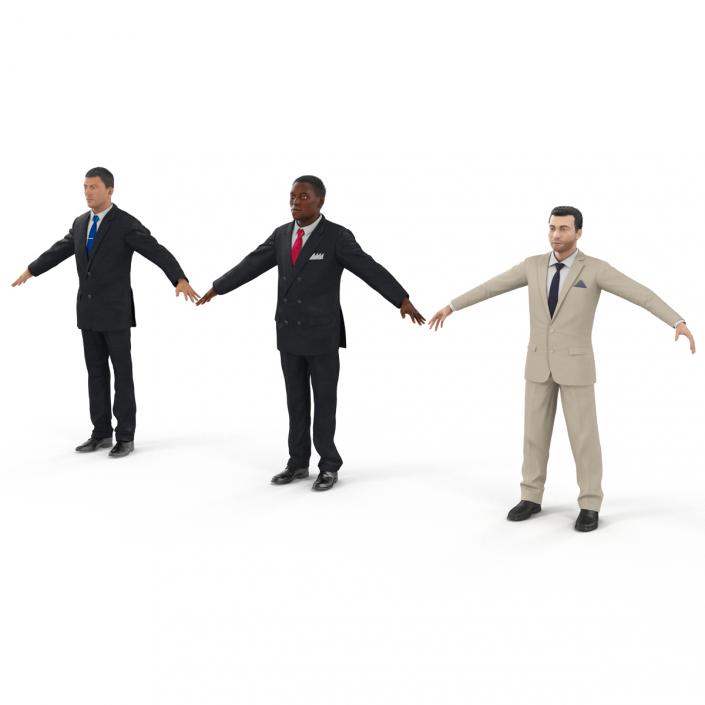 3D Rigged Business People Collection model