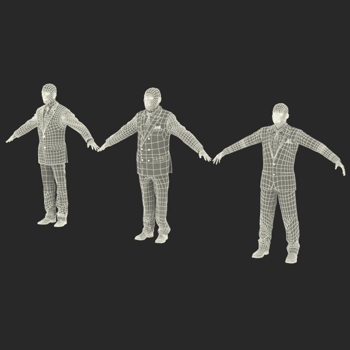3D Rigged Business People Collection model