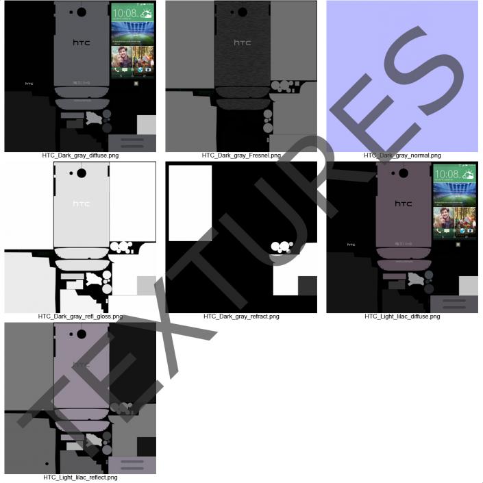 3D HTC One Mini 2 Light Lilac