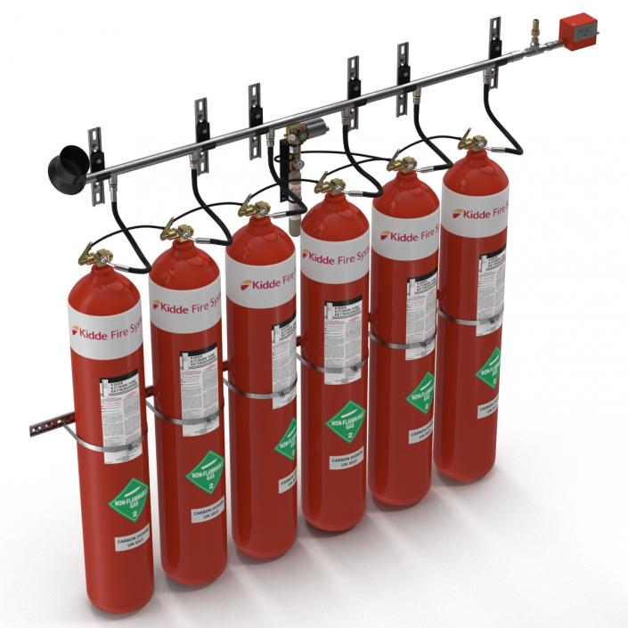 3D Fire Suppression System model