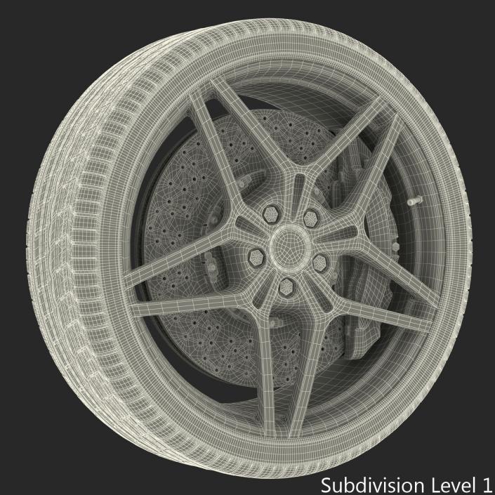 3D Ferrari Wheel model