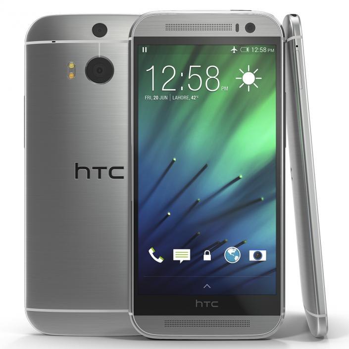 3D HTC One M8 White