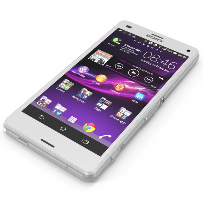 3D Sony Xperia Z3 Compact White model