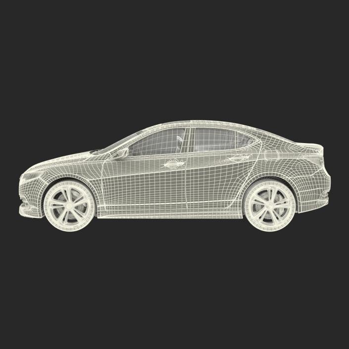 3D Acura TLX 2015 Rigged