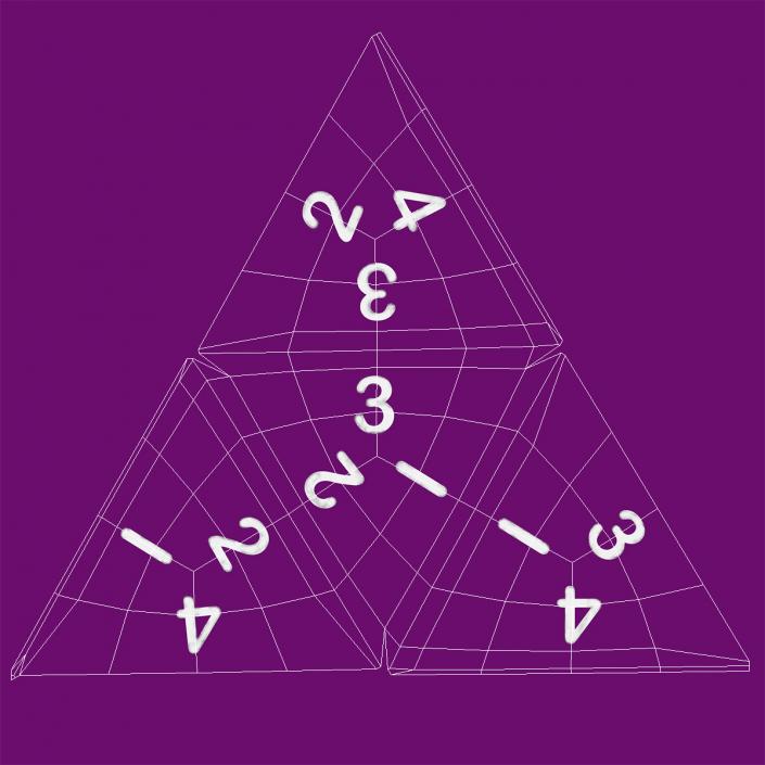3D Polyhedral Dice Set Violet