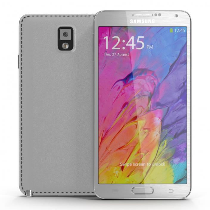 Samsung Galaxy Note 3 White 3D