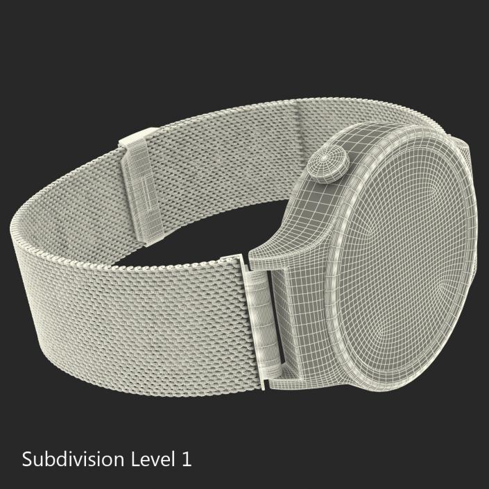 3D model Huawei Watch 3 Dark Metal Band