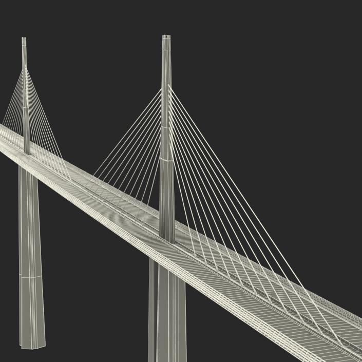3D Millau Viaduct Bridge France model