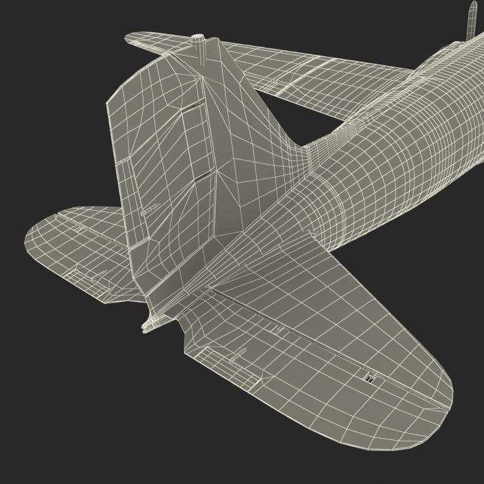 Douglas DC-3 American Airlines Rigged 3D