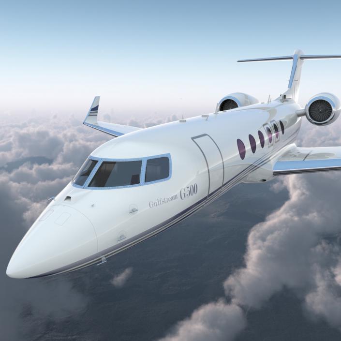 3D model Business Jet Gulfstream G500 Rigged